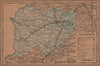 SALAMANCA. Castilla y León. Mapa antiguo de la provincia 1905 old antique