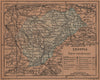 SEGOVIA. Castilla y León. Mapa antiguo de la provincia 1905 old antique