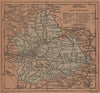 SEVILLA. Seville. Andalucia. Mapa antiguo de la provincia 1905 old antique
