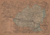 SORIA. Castilla y León. Mapa antiguo de la provincia 1905 old antique