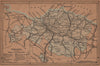 BISCAY BIZKAIA VIZCAYA. Bilbao Bilbo. Euskadi. Mapa antiguo de la provincia 1905
