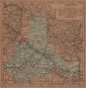 ZARAGOZA. Saragossa. Aragon. Mapa antiguo de la provincia 1905 old antique