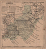 ALMERÍA. Almeria. Andalucia. Mapa antiguo de la provincia 1908 old antique