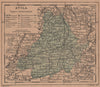 ÁVILA. Avila. Castilla y León. Mapa antiguo de la provincia 1908 old