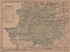 CÁCERES. Caceres. Extremadura. Mapa antiguo de la provincia 1908 old