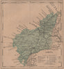 LA CORUÑA. A Coruña, La Coruna. Galicia. Mapa antiguo de la provincia 1908