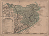 GERONA. Girona. Cataluña Catalunya Catalonia. Mapa antiguo de la provincia 1908