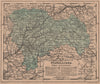 GUADALAJARA. Castilla-La Mancha. Mapa antiguo de la provincia 1908 old