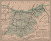 GIPUZKOA GUIPÚZCOA San Sebastián Donostia Euskadi. Mapa antiguo provincia 1908