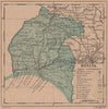 HUELVA. Andalucia. Mapa antiguo de la provincia 1908 old antique chart