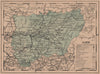 JAÉN. Jaen. Andalucia. Mapa antiguo de la provincia 1908 old antique chart