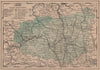 LEÓN. Leon. Castilla y León. Mapa antiguo de la provincia 1908 old antique