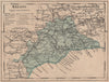 MÁLAGA. Malaga. Andalucia. Mapa antiguo de la provincia 1908 old antique