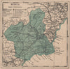MURCIA. Region of Murcia. Mapa antiguo de la provincia 1908 old antique
