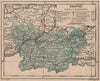 ORENSE. Ourense. Galicia. Mapa antiguo de la provincia 1908 old antique