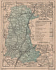 PALENCIA. Castilla y León. Mapa antiguo de la provincia 1908 old antique