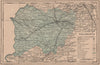 SALAMANCA. Castilla y León. Mapa antiguo de la provincia 1908 old antique