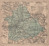 SEVILLA. Seville. Andalucia. Mapa antiguo de la provincia 1908 old antique