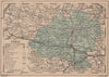 SORIA. Castilla y León. Mapa antiguo de la provincia 1908 old antique