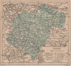 TERUEL. Aragon. Mapa antiguo de la provincia 1908 old antique plan chart