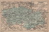 TOLEDO. Castilla-La Mancha. Mapa antiguo de la provincia 1908 old antique