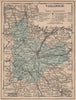 VALLADOLID. Castilla y León. Mapa antiguo de la provincia 1908 old antique
