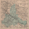 ZARAGOZA. Saragossa. Aragon. Mapa antiguo de la provincia 1908 old antique