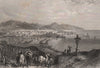 View of BARCELONA. 'Barcelone'. Spain 1855 old antique vintage print picture