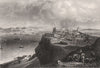 LISBON from Almada . 'Lisbonne'. Lisboa. Portugal 1855 old antique print