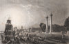 BORDEAUX harbour & ships. Gironde 1855 old antique vintage print picture