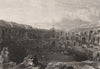 Les arènes de NÎMES. 'Nismes'. Nimes. Gard 1855 old antique print picture