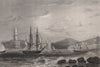 MARSEILLES. Vieux-Port entrance & Fort St-Jean. Bouches-du-Rhône 1855 print