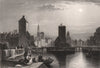 PETITE FRANCE, I'Ill & Pont Couverts, STRASBOURG from Barrage Vauban 1855