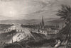 ROUEN showing Ile Lacroix, Pont Corneille & Cathedral. Seine-Maritime 1855