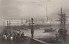 ST. PETERSBURG view from the Neva. Peter & Paul Cathedral. Russia 1855 print