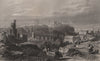 EDINBURGH city & castle. 'Édimbourg. (Vue de Château)'. Scotland 1855 print
