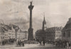 WARSAW. 'Varsovie'. Sigismund's Column /Kolumna Zygmunta, Castle Square 1855