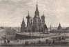 Saint Basil's Cathedral, Red Square, MOSCOW. 'Moscou'. Russia 1855 old print