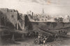 JERUSALEM. View of the city. Palestine. Israel 1855 old antique print picture
