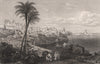 ALGIERS city view. 'Alger (Vue Génèrale)'. Algeria 1855 old antique print