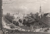 NEW YORK City Hall & Park. Civic Center 1855 old antique vintage print picture