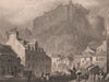 EDINBURGH. The Castle, from the Vennel. SHEPHERD 1833 old antique print