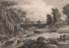 LEITH/EDINBURGH. Stockbridge, Water of Leith. SHEPHERD 1833 old antique print