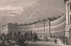EDINBURGH. Ainslie Place. SHEPHERD 1833 old antique vintage print picture