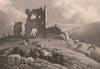 EDINBURGH. Ruins of St. Anthony's Chapel, Holyrood Park. SHEPHERD 1833 print