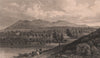 EDINBURGH. The Pentland Hills, from Duddingston Loch. SHEPHERD 1833 old print
