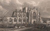MELROSE. St Mary's Abbey, Melrose. Roxburghshire. SHEPHERD 1833 old print