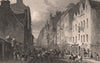 EDINBURGH. The Canongate, Looking west. SHEPHERD 1833 old antique print