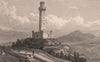 EDINBURGH. The Nelson Monument, Calton Hill. SHEPHERD 1833 old antique print
