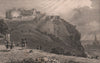 EDINBURGH. The Castle, from the Mound. SHEPHERD 1833 old antique print picture